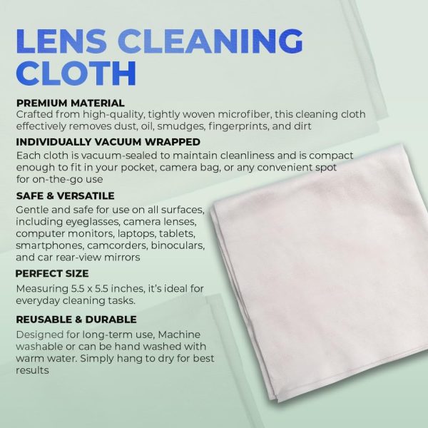 REFLEX CAMERA 8 Piece Camera Sensor Cleaning Kit 6 Full Frame Double end Swabs, 5ml Cleaner, Micro Fiber Cloth, Residue-Free Full Frame Cleaning Kit for Sony, Canon, Nikon DSLR and Mirrorless Cameras - Image 7